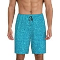 thumbnail image 1 of Fotbe Blue Glitter Pantalones Cortos de Pijama para Hombre, Ropa de Dormir, Pantalones de Pijama Cortos para Hombre-3X-Large, 1 of 6