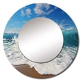 thumbnail image 2 of Designart "Aqua Force Of The Sea Surge" Beach Rund Mirror For Wall Decor - Large Turquoise Round Print Mirror - Round Coastal Mirror - Wall Mounted Round Large Mirror - 29" x 29", 2 of 6
