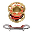 thumbnail image 2 of Aluminum Fishing Line Reel, Diving Spool, Diving Reel, Aluminum Marker Line Deployment with Stainless Steel Double Hook for Outdoor Boating Marine Operations, 2 of 7