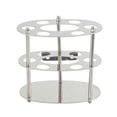thumbnail image 1 of Stainless Steel Countertop/Wall Mount Circle Toothbrush Holder Stand Metal Toothpaste Holder Tooth Brush Stand for Bath, 1 of 8