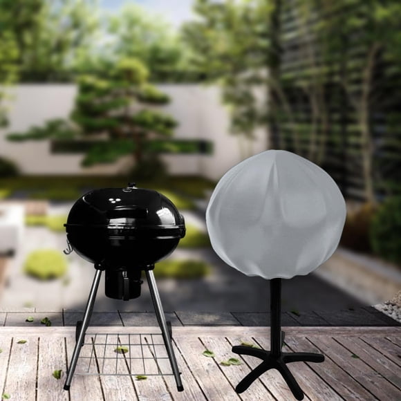 Cubierta para Parrilla de Barbacoa, Cubierta Redonda Pequeña, a Prueba de Polvo, Resistente, para Estufa de 18 Y 19 Pulgadas, Resistente Al Agua para Gris DYNWAVEMX Cubierta de parrilla