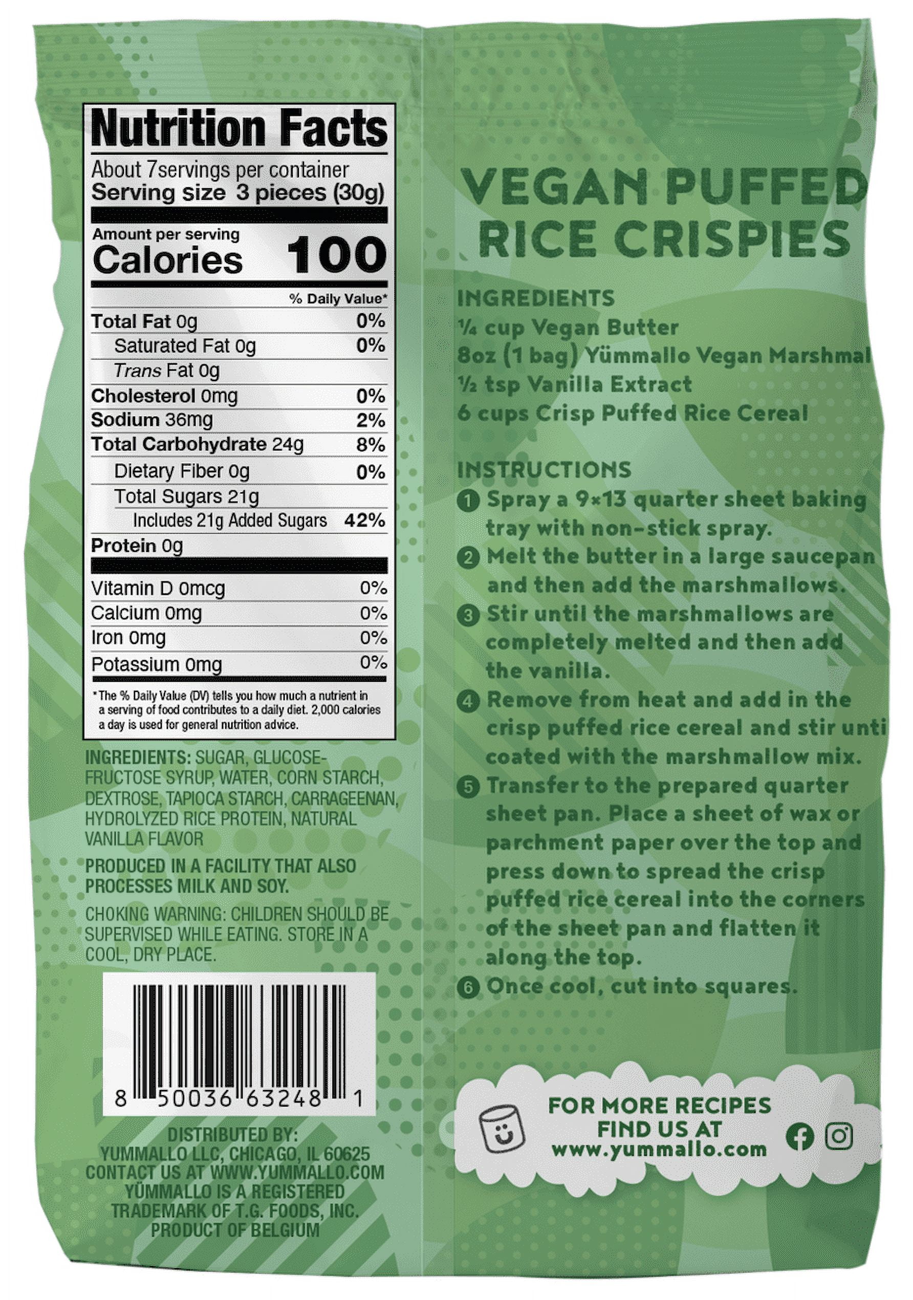 Yummallo Vegan Marshmallow, 8 oz