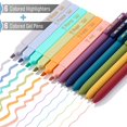 thumbnail image 2 of - Aesthetic No Bleed Highlighters & Gel Pens, 12 Pack, Colorful Bible Highlighters No Bleed, Colorful Ink Aesthetic Gel Pens, 2 of 6