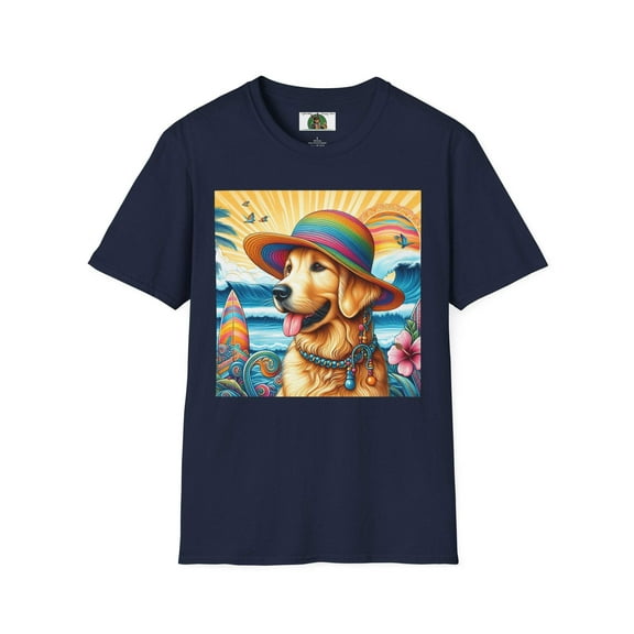 Golden Retriever Girl Unisex Softstyle T-Shirt