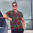 thumbnail image 3 of Kdxio Ladybug Print Men's Short Sleeve Polo Shirt,Midweight Men's Shirt, 3 of 6