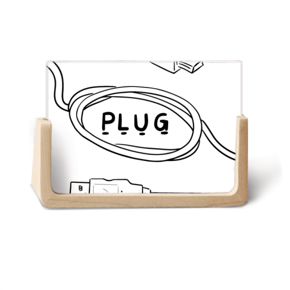 data-wire-usb-plug-line-hand-drawing-photo-wooden-photo-frame-tabletop
