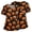 Black, variant on Plus Size Short Sleeve Nurse Scrub Tops Women V Neck Halloween Pattern Pumpkins Skull Prints Stretchy Pocket Scrub Tunics with Pockets Yellow 4XL