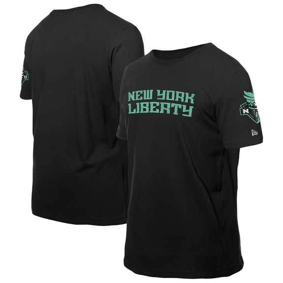 Men's-New Era Black New York Liberty Premium Wordmark T-Shirt