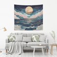 thumbnail image 2 of Yayeee Tapestry Wall Hanging for Bedroom 60" x 51" Living Room Home Wall Art Decor, Rolling Waves, 2 of 7