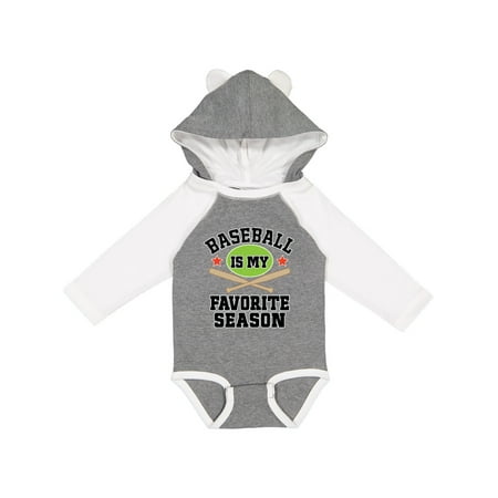 

Inktastic Baseball Is My Favorite Season Gift Baby Boy or Baby Girl Long Sleeve Bodysuit