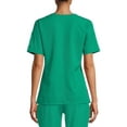 thumbnail image 5 of ClimateRight by Cuddl Duds Scrubs Women’s and Women's Plus Zip Neck Woven Tulip Hem Top, 5 of 5