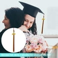 thumbnail image 6 of Pebbuoy 2024 Graduation PhD Hat Tassel with Golden Date Charms Lightweight Metal Date Pendant Sophisticated Graduation Accessory, 6 of 7