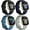 Black/Dark blue/ Indigo/Gray, variant on KOMI Bands Compatible for Fitbit Sense/Versa 3, (4-Pack) Replacement TPU Sport Wristbands Accessories Strap for Versa 3 Sense Band Women Men, Large, Black/Sandpink/Bluegrey/White