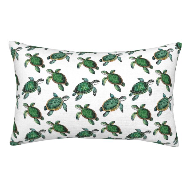 Balery Watercolor Turtle Funda de Cojín Estampada, Regalos para Mujeres, Regalos de Amor para Ella, Regalos para Novia o Esposa, Funda de Almohada-16"x24"