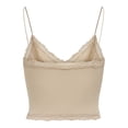 thumbnail image 3 of ONLY Top corto para mujer paquete de 3 - ONLVICKY LACE SEAMLESS CROPPED TOP, top de tirantes, encaje Beige M/L (Medium/Large), 3 of 6