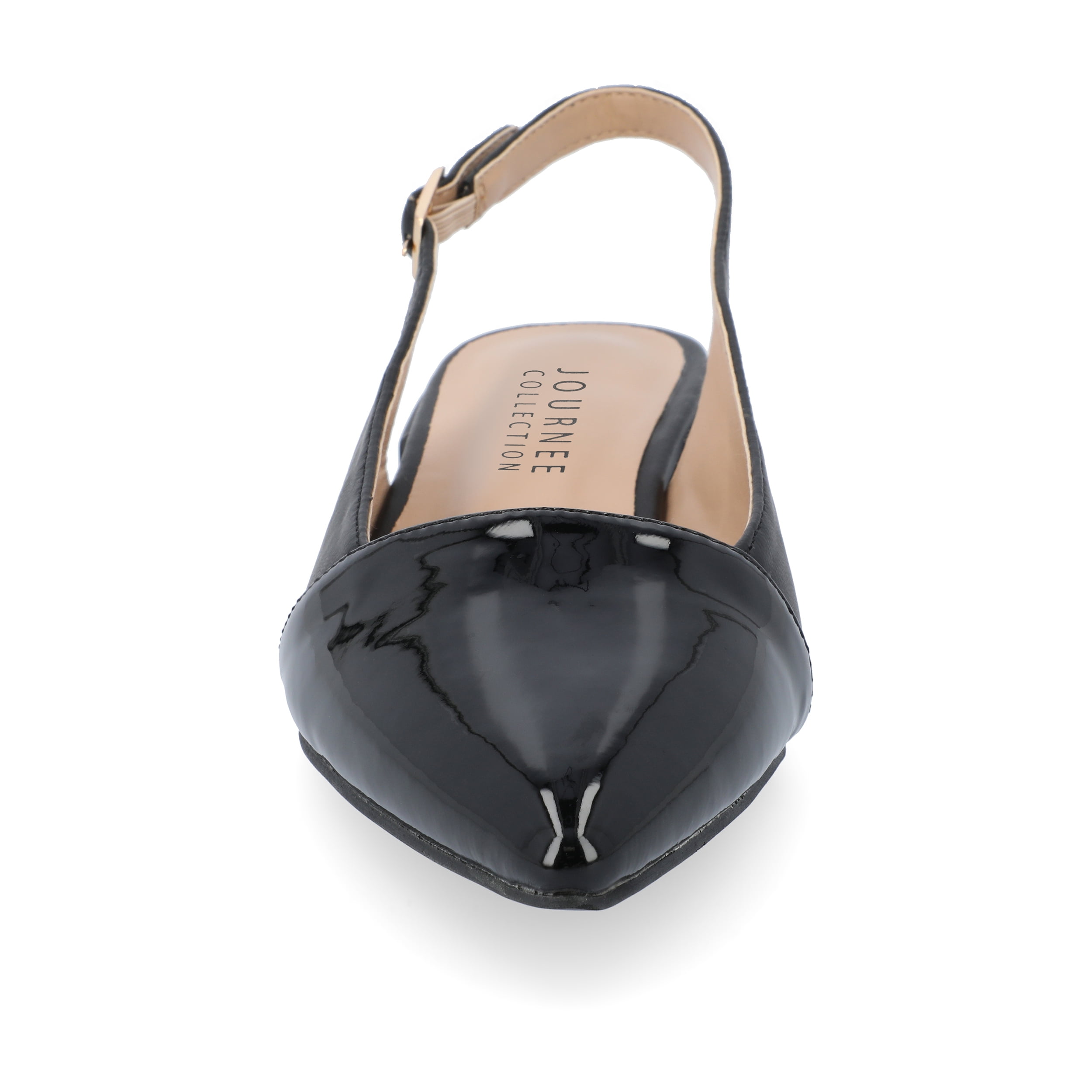 Journee Womens Bertie Sling Back Two Tone Pointed Toe Flats