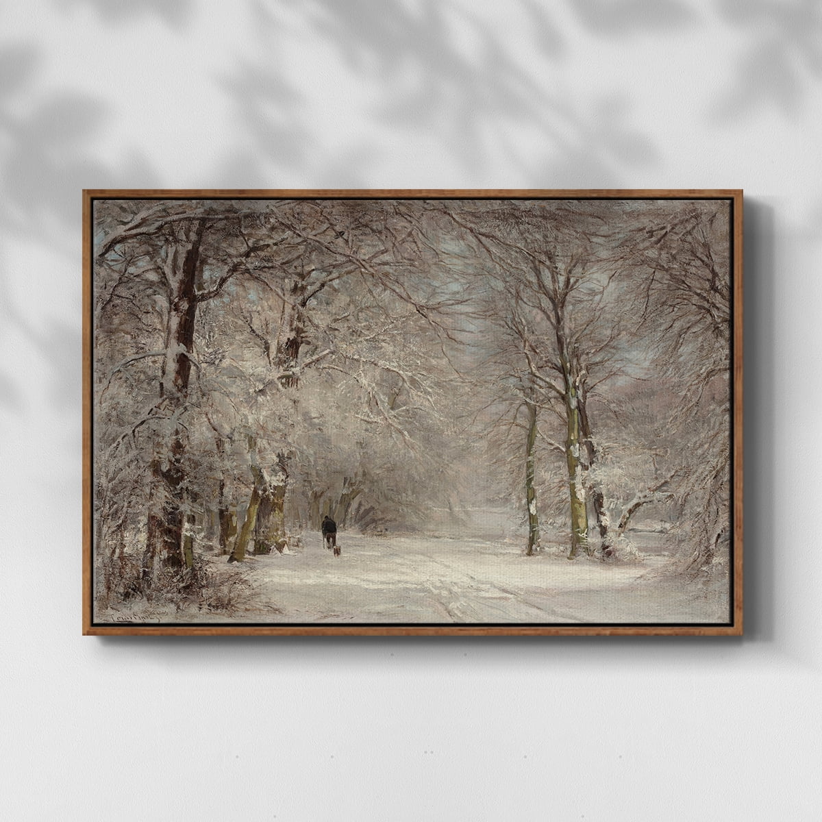 Vintage Landscape-CCLXXX By Wexford Home Framed in Walnut Wood Gallery Wrapped Canvas 25 in. x 37 in.