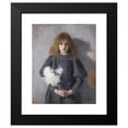 thumbnail image 2 of Olga Boznanska 15x18 Black Modern Framed Museum Art Print Titled - Girl with Chrysanthemums (1894), 2 of 5