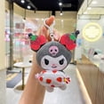 thumbnail image 1 of LLavero de peluche Sanrio Kuromi My Melody Cinnamoroll, colgante de felpa, adorno de mochila escolar, regalo de la serie Candy, 2023Kuromi12cm Fivean Toy model, 1 of 2