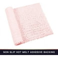 thumbnail image 6 of Walensee Non-Slip Bathroom Rugs Chenille Soft Striped Plush Bath Mat, 17" x 24", Blush, 6 of 7