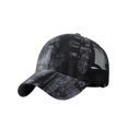thumbnail image 2 of C.C Ponycaps Messy High Bun Ponytail Adjustable Tie Dye Mesh Baseball Cap Hat, Black, 2 of 3