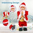 thumbnail image 3 of Juguete de Papá Noel bailando cantando, decoración eléctrica de Papá Noel de Navidad tocando el saxofón con música y pies temblorosos, 3 of 5