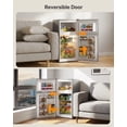 thumbnail image 6 of Upstreman 3.1 Cu. Ft Compact Refrigerator with Freezer, Double Door Mini Fridge Cooler Small Refrigerator, Adjustable Thermostat, Energy Star, Low Noise, Stainless Steel TM31, 6 of 11