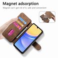 thumbnail image 6 of CoverTrend for Samsung Galaxy A15 Detachable Magnetic Wallet Phone Case for Men Women, RFID Blocking Material Retro Folio Flip Leather Case with 3 Card Slots for Galaxy A15,Brown, 6 of 8