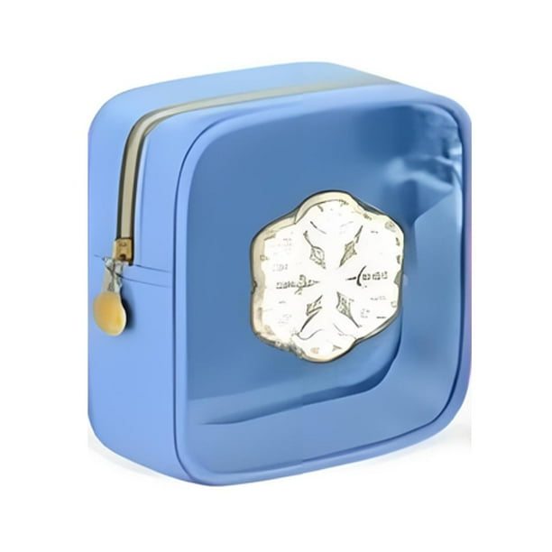 Mini neceser navideño para maquillaje | Estuche compacto para cosméticos | Organizador de viaje resistente para artículos de tocador para mujeres y niñas | Neceser navideño pequeño para productos de