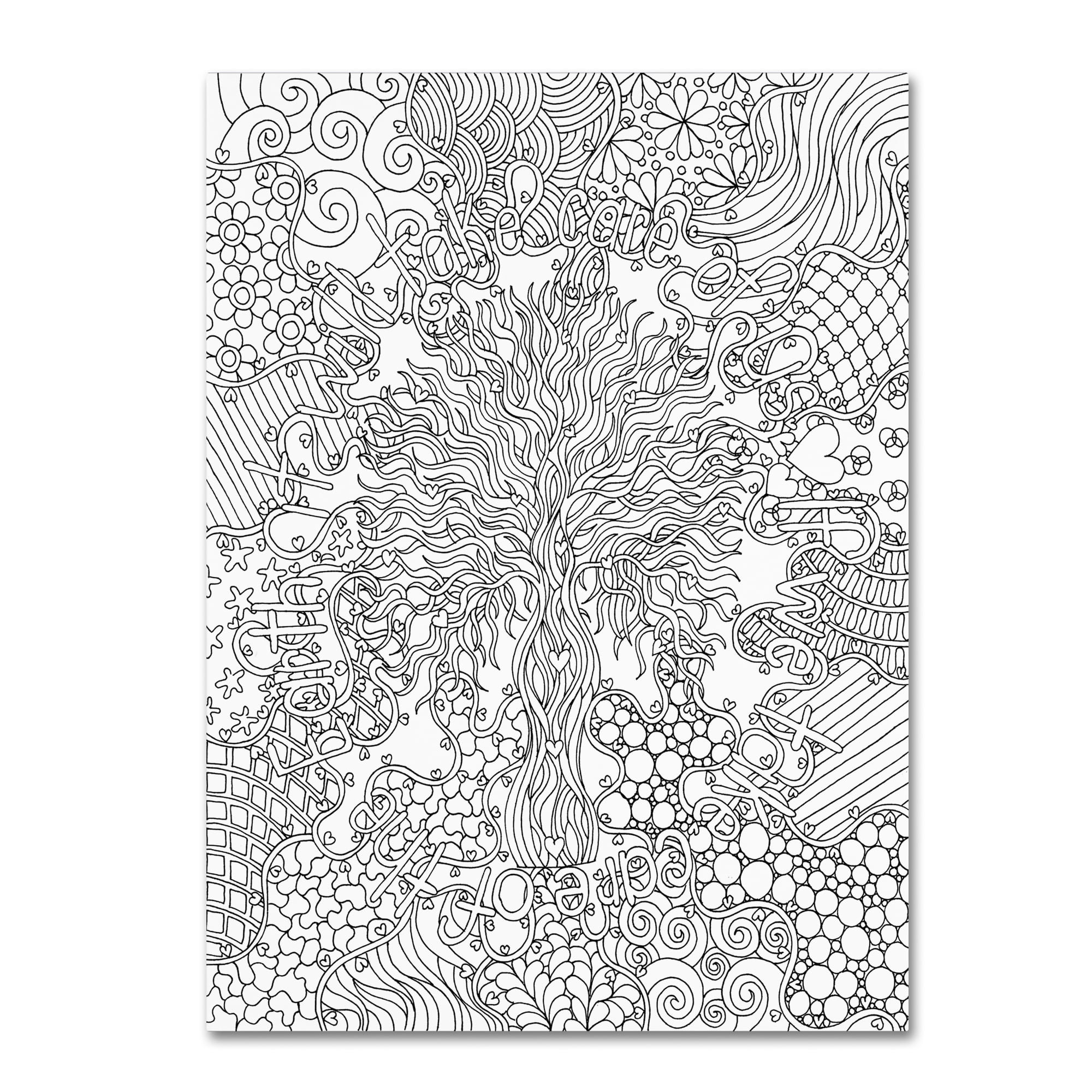 Kathy G. Ahrens 'Mixed Coloring Book 55' 14 x 19 Canvas Art