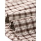 thumbnail image 5 of INSPIRE CHIC Blusa de manga larga con botones y cuello vuelto a cuadros para mujer marrón S, 5 of 5
