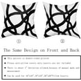 thumbnail image 6 of Black and White Throw Pillow Covers 16x16 Set of 2 Bohemian Minimalist Abstract Line Geometric Decorative Pillows Boho Design Modern Art Pillowcase Cotton Square Cushion Couch Sofa Bed, 6 of 6