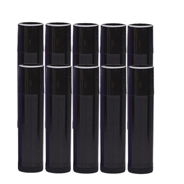 10 Mini Tubos de Plástico vacío cosmético Sunnimix bálsamo labial Chapstick negro