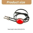 thumbnail image 3 of Unisex Vintage Oval Shape Stone Pendant Bolotie Western Faux Leather Rope Necktie Jewelry Shirt Collar Chain Necklace, 3 of 9