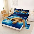 thumbnail image 2 of Homewish Cartoon Golden Retriever Queen Sheets,Cute Pet Dog Queen Sheet Sets,White Cloud Decor,4pcs,1 Flat Sheet, 1 Fitted Sheet and 2 Pillowcases, 2 of 6