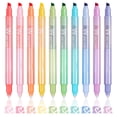 thumbnail image 1 of Juego de 10 marcadores de punta fina borrables 2 en 1 para diario, notas y colorear. Pincel para decoración de uñas de 10 ml., 1 of 9