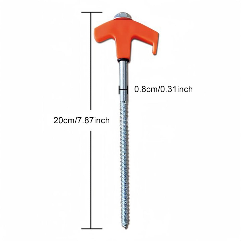 Screw in Tent Stakes with Hex Socket Heavy Duty Spiral Screw Green