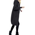 thumbnail image 2 of Dyfzdhu Winter Jackets for Women Casual Long Hooded Drawstring Solid Zip Jacket Pockets Zipper Coat Black, 2 of 9