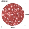 thumbnail image 6 of Red Christmas Snowflake Pattern Round Tablecloth 60"x60",Wrinkle Wipeable Table Cloth for Kitchen Dining Room Picnic Patio Party, 6 of 6