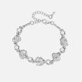 thumbnail image 5 of Brazalete de aleación con decoración de ópalo y diamantes de imitación delicados a la moda, regalo de joyería para mujer, 5 of 5