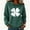 Green, variant on Women'S St. Patrick'S Day Sweatshirt Long Sleeved Irish Heart-Shaped Clover Holiday Hoodie Lucky Hoodie With Pocket Sweatshirt