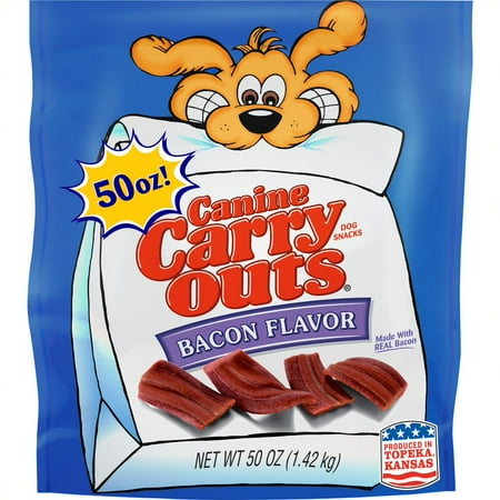 Canine Carry Outs Bacon Flavor Dog Snacks, 50-Ounce