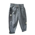 thumbnail image 3 of Summer Savings!Ahuyic Summer Toddler Kids Casual Long Pants,Boys Girls Pants,Spring And Summer New Boys' Casual Pants Elastic Waist Drawstring Pants Children's Long Pants,Gray,4 Years, 3 of 4