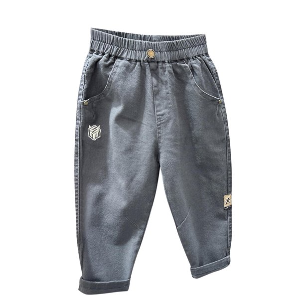 Odeerbi 3-12 Años Niños Vaqueros Bordados Pantalones Denim Primavera Pantalones Casual Cintura Elástica