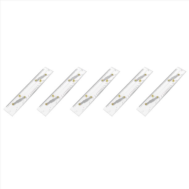 5X Escalas Claras de Regla Paralela Marina, Puntos de Mapeo para Tirar de Regla Paralela de 450 mm, Regla Paralela de Cartas Náuticas para