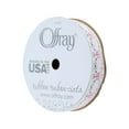 Offray Ribbon, White 5/8 inch Rose Jacquard Ribbon, 9 feet - Walmart.com