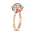 thumbnail image 3 of 3 Carat | IGI Certified Round Shape Lab Grown Diamond Engagement Ring For Women | 14K Rose Gold | Lab Created Arya Double Halo Diamond Engagement Ring | FG-VS1-VS2 Quality, 3 of 5