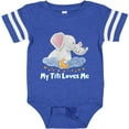 thumbnail image 3 of Inktastic My Titi Loves Me Cute Elephants Clouds Moon and Stars Boys or Girls Baby Bodysuit, 3 of 5