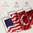 thumbnail image 6 of Elephant Stock Usa And Turkey Flags Wall Art - Horizontal Multi Panel Canvas - Living Room Wall Decor - Flags Multi Panel - Blue And White Decor - 52" x 32", 6 of 8