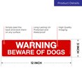thumbnail image 2 of Warning Beware Of Dogs Sign, Rectangle Red Background Sign,, 2 of 8